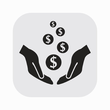 Pictograph of money in handのイラスト素材