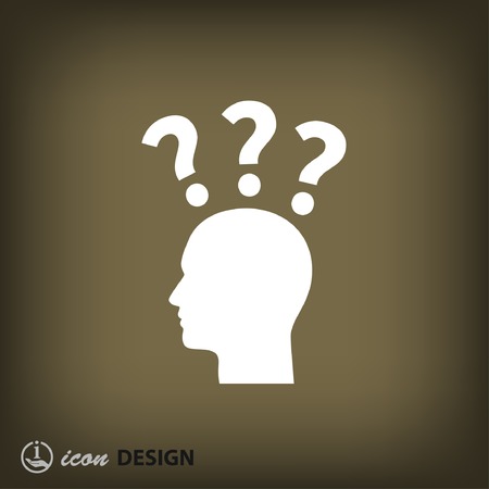 Pictograph of question mark and manのイラスト素材