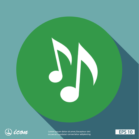 Pictograph of music noteのイラスト素材
