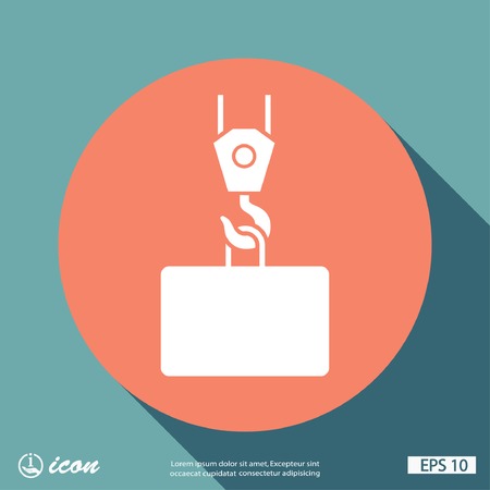 Pictograph of crane hookのイラスト素材