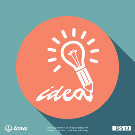 Pictograph of light bulbのイラスト素材