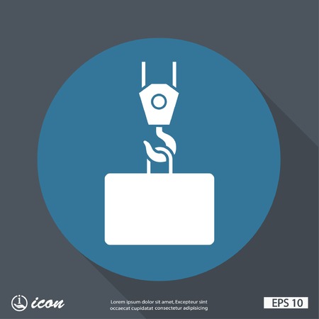 Pictograph of crane hookのイラスト素材