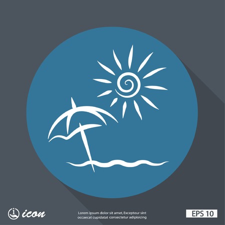 Pictograph of summer vacationのイラスト素材