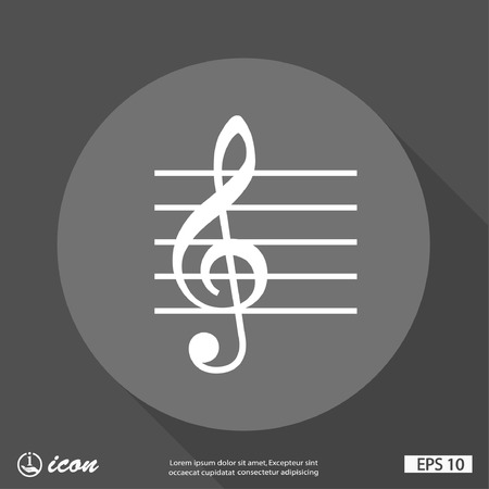 Pictograph of music keyのイラスト素材