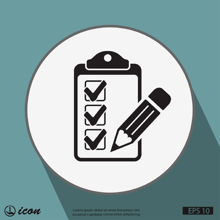 Pictograph of checklistのイラスト素材
