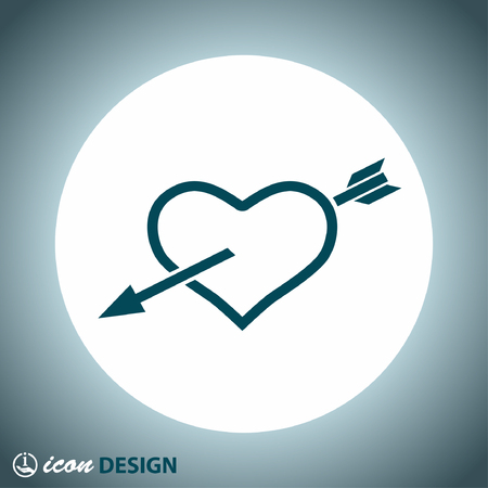 Pictograph of heart with arrowのイラスト素材