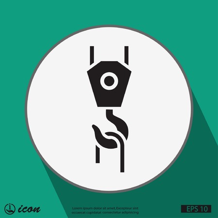 Pictograph of crane hookのイラスト素材