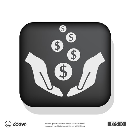 Pictograph of money in handのイラスト素材