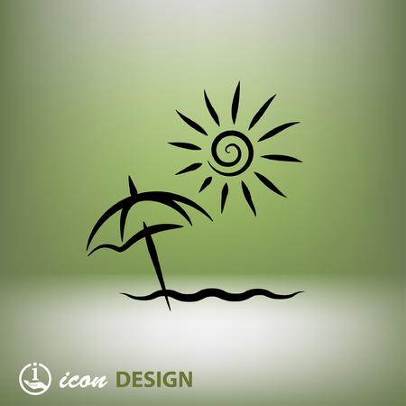 Pictograph of summer vacationのイラスト素材