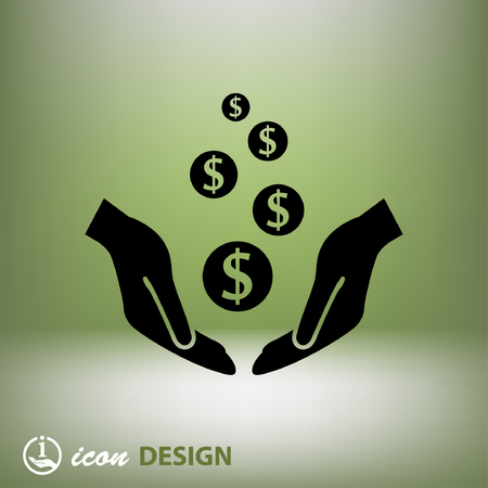 Pictograph of money in handのイラスト素材