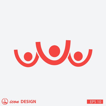 Pictograph of success teamのイラスト素材