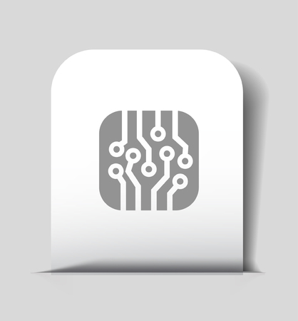 Pictograph of circuit boardのイラスト素材