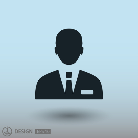 Pictograph of businessman. Vector concept illustration for design. のイラスト素材