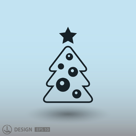 Pictograph of christmas tree. Vector concept illustration for design. Eps 10のイラスト素材