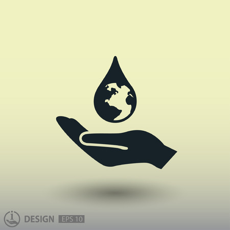 Pictograph of eco. Vector concept illustration for design. Eps 10のイラスト素材