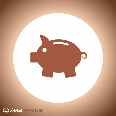 Pictograph of moneybox. Vector concept illustration for design. Eps 10のイラスト素材