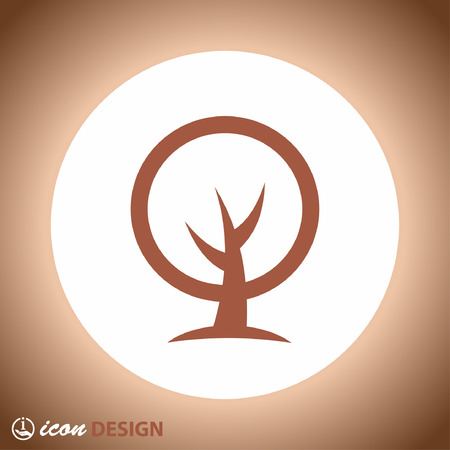 Pictograph of tree. Vector concept illustration for design. Eps 10のイラスト素材