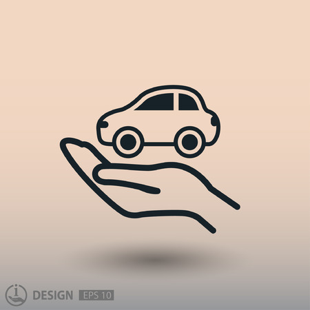 Pictograph of car. Vector concept illustration for design.のイラスト素材