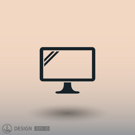 Pictograph of computer. Vector concept illustration for design.のイラスト素材