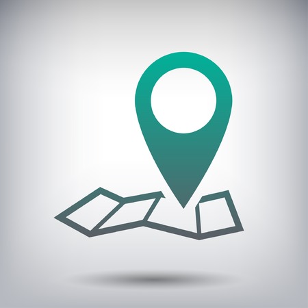 Pin on the map. Vector iconのイラスト素材