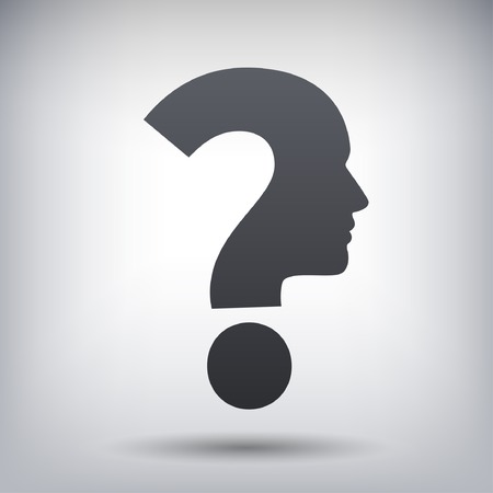 Pictograph of question mark and manのイラスト素材