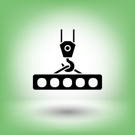 Pictograph of crane hook. Vector concept illustration for design. Eps 10のイラスト素材