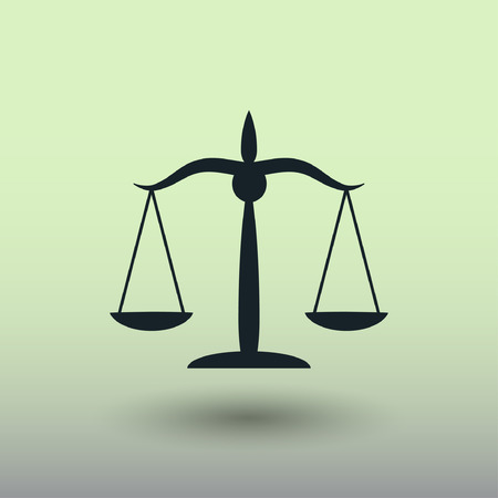 Pictograph of justice scales. Vector concept illustration for design. Eps 10のイラスト素材