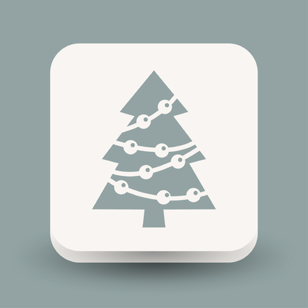 Pictograph of christmas tree. Vector concept illustration for design.のイラスト素材