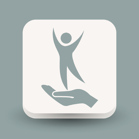 Pictograph of success people. Vector concept illustration for design.のイラスト素材