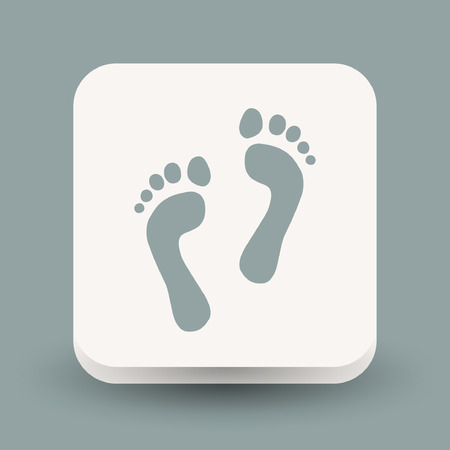 Pictograph of footprints. Vector concept illustration for design.のイラスト素材