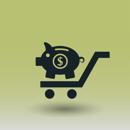 Pictograph of moneybox. Vector concept illustration for design. Eps 10のイラスト素材