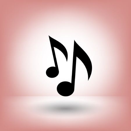 Pictograph of music note. Vector concept illustration for design. Eps 10のイラスト素材
