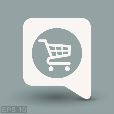 Pictograph of shopping cart. Vector concept illustration for design. Eps 10のイラスト素材
