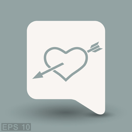Pictograph of heart with arrow. Vector concept illustration for design. Eps 10のイラスト素材