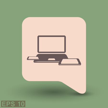 Pictograph of computer. Vector concept illustration for design. Eps 10のイラスト素材