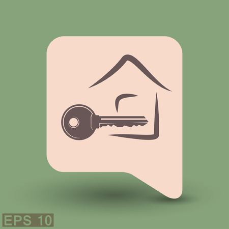 Pictograph of key. Vector concept illustration for design. Eps 10のイラスト素材
