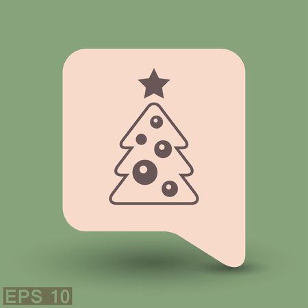 Pictograph of christmas tree. Vector concept illustration for design. Eps 10のイラスト素材