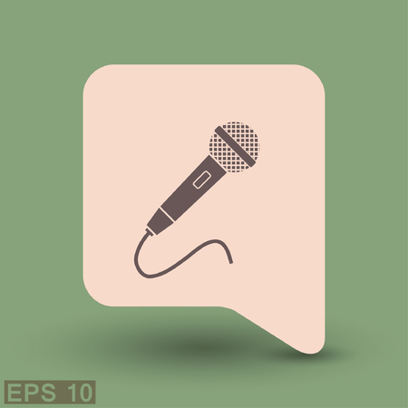 Microphone icon. Vector concept illustration for design. Eps 10のイラスト素材