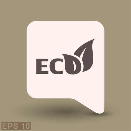 Pictograph of eco. Vector concept illustration for design. Eps 10のイラスト素材