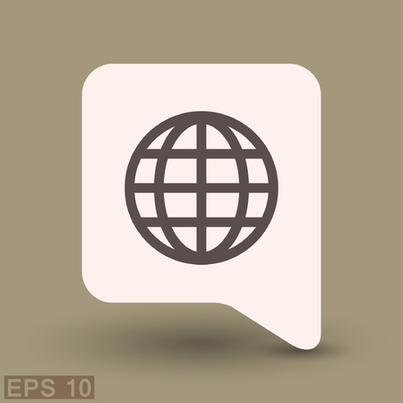 Pictograph of globe. Vector concept illustration for design. Eps 10のイラスト素材