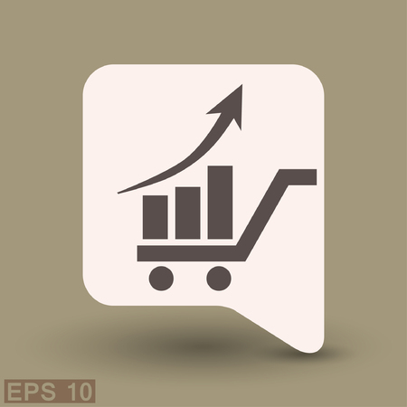 Pictograph of graph. Vector concept illustration for design. Eps 10のイラスト素材
