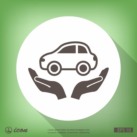 Pictograph of car. Vector concept illustration for design. Eps 10のイラスト素材