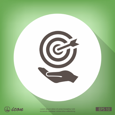 Pictograph of target. Vector concept illustration for design. Eps 10のイラスト素材
