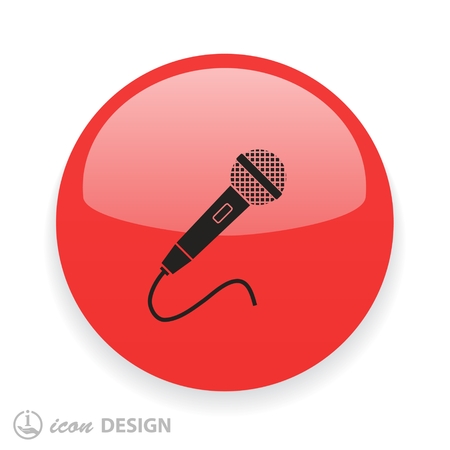Microphone icon. Vector concept illustration for design. Eps 10のイラスト素材