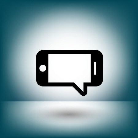 Pictograph of message or chat on smartphone. Vector concept illustration for design. Eps 10のイラスト素材