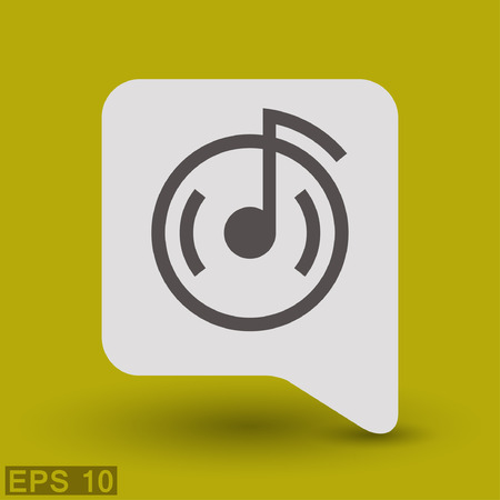 Pictograph of music note.のイラスト素材