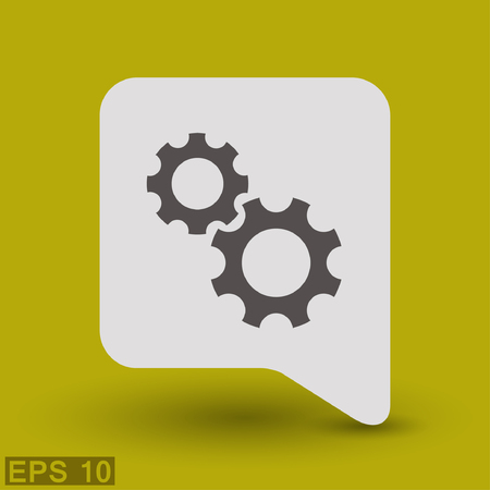 Pictograph of gear. Vector concept illustration for design. Eps 10のイラスト素材