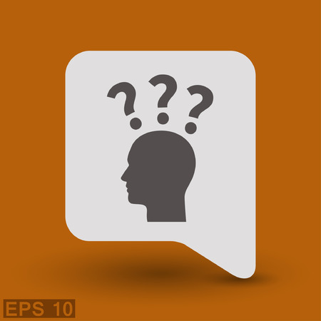 Pictograph of question mark and man. Vector concept illustration for design. Eps 10のイラスト素材