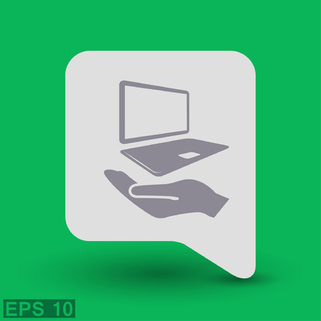 Pictograph of computer. Vector concept illustration for design. Eps 10のイラスト素材
