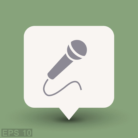 Microphone icon. Vector concept illustration for design. Eps 10のイラスト素材